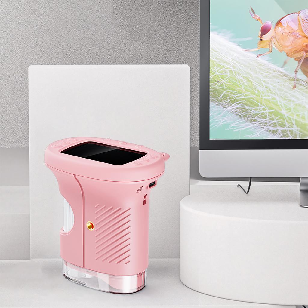 Mikroskop für Kinder 1000X 1080P Tragbares Mikroskop Kindermikroskop mit 2,4-Zoll-IPS-Bildschirm Tragbare Handlupe