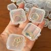 Transparent Plastic Mini Square Storage Box Covers Small Case for Pill Jewelry Earrings Dustproof Storage Pack Boxes