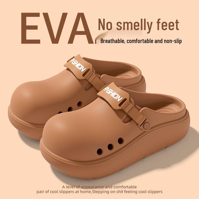 

Women s Retro Style Height-Increasing Perforated Sandals, Non-Slip Slides for Summer Outdoor Comfort with Thick Sole 36-37