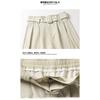Men Loose Wide Leg Linen Like Curved Cut Casual Long Pants