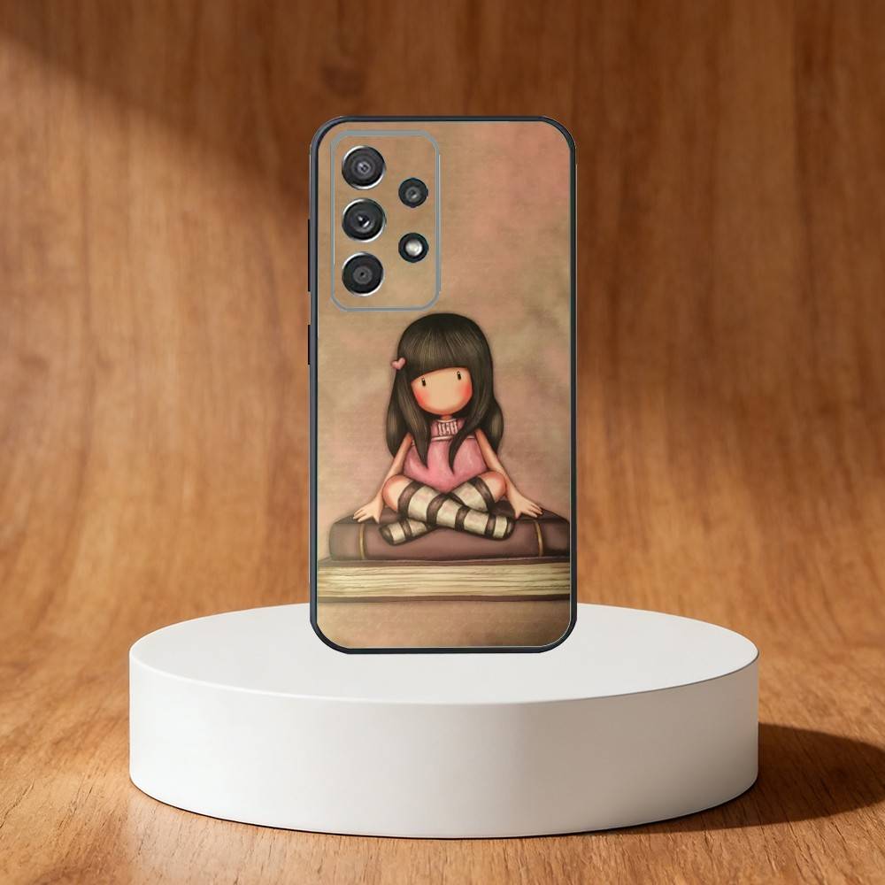 Lovely S-Santoro G-Gorjuss Series Phone Case For Samsung S25,S24,S21,S22,S23,S30,Ultra,S20,Plus,Fe,Note,10,9,5G Black Cover