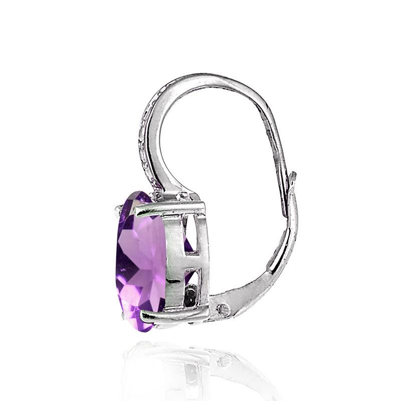 Zhenrong European & American Egg-Shaped Multi-Color AAA Zirconia Fashion Earrings