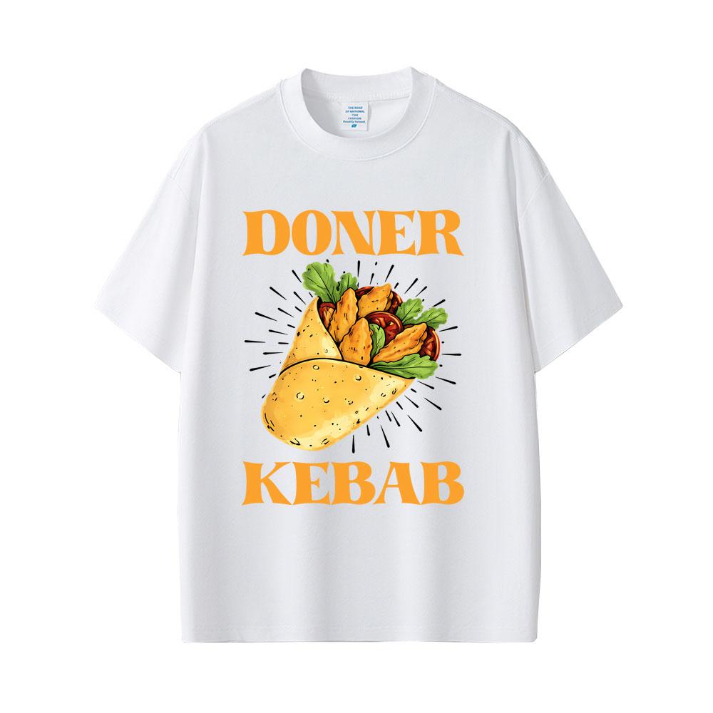 Funny Doner Kebab Graphic T Shirt Unisex Women Casual Cotton Oversized T-shirt Unisex Fashion Vintage Short Sleeve Tees Streetwear