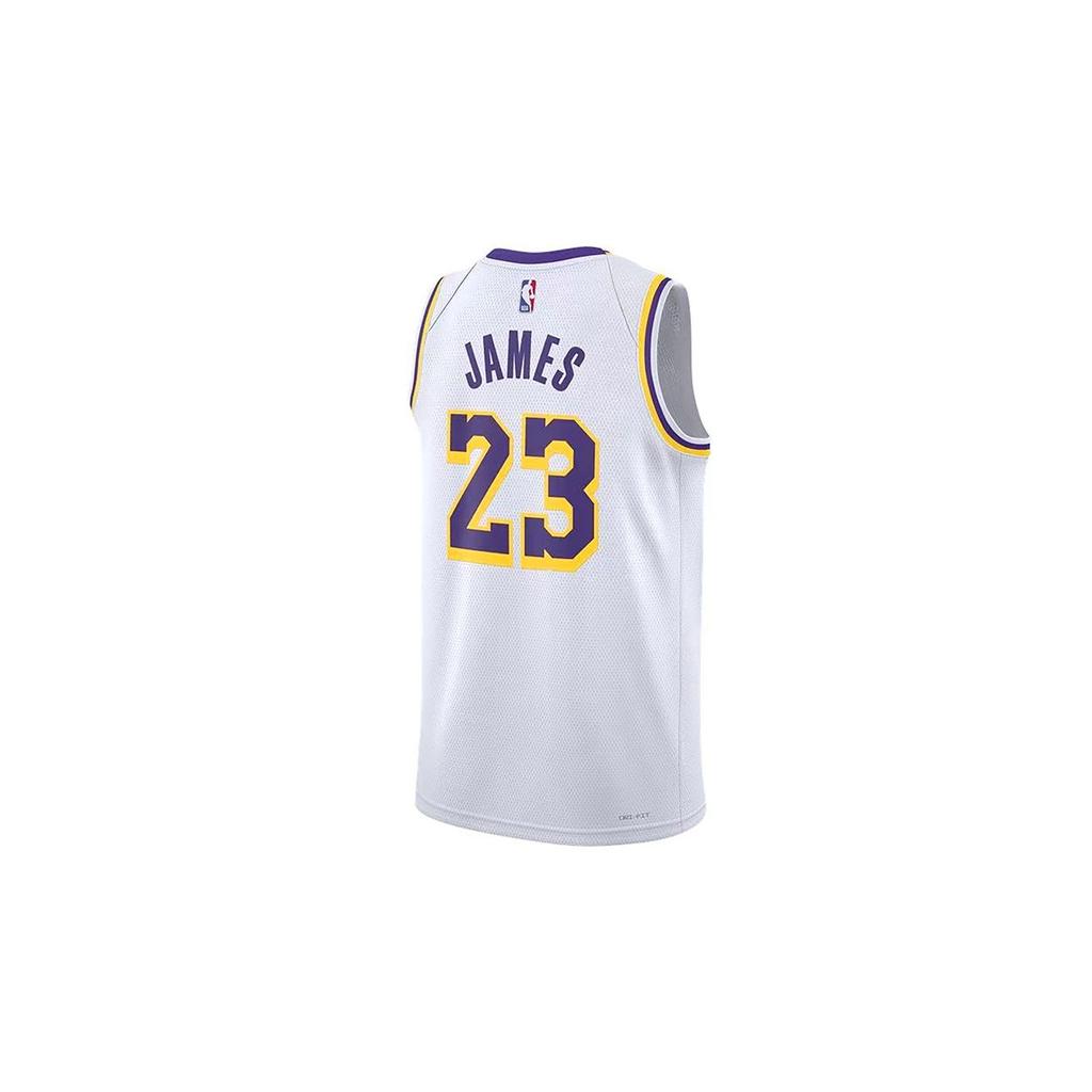 Nike X NBA Basketball Jersey Lakers LeBron James Sunday Home Athletic Breathable Kids Jerseys White 3Z2B7BX1P00-LAK23