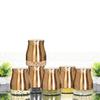 880 ML Airtight Rose Gold Finish - Bell Bottom Glass Jars Set of 6 Containers for Pulses, Dry Fruits, Snacks, Tea, Coffee, Kitchen Pantry Storage