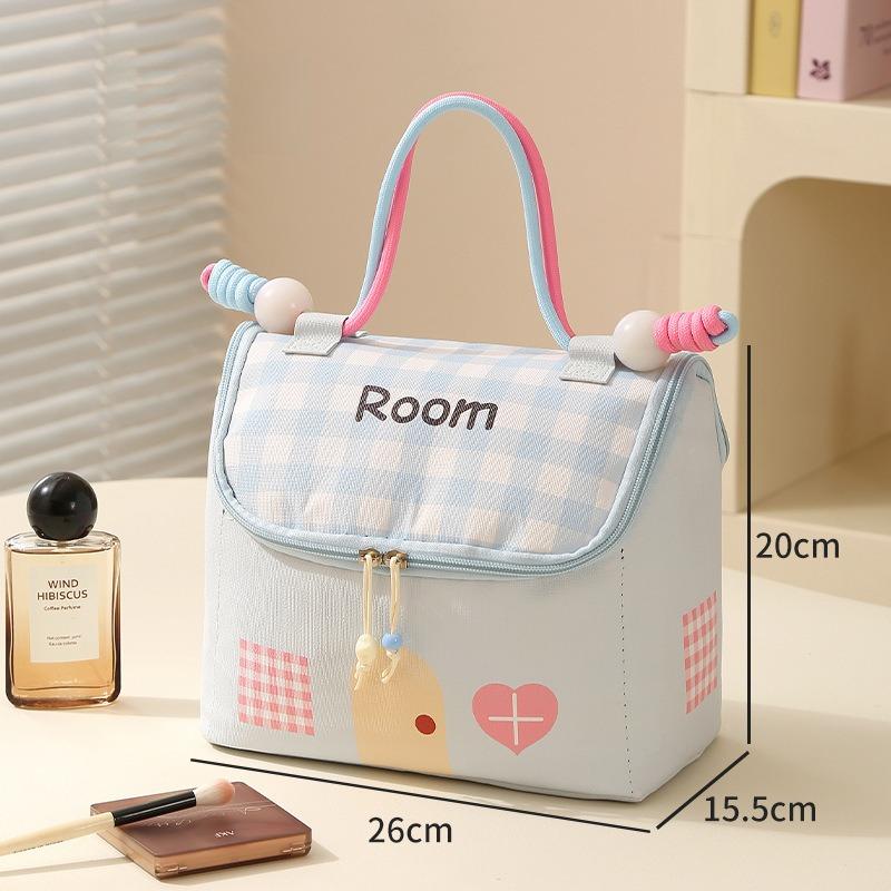 

Cute Fun House Storage Bag Portable Travel Cosmetic Makeup Bag Thickened Large-Capacity Toiletry Bag Soft hand-held Storage Bags синій