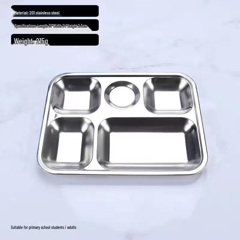 Yingtang 5-Compartment Stainless Steel Lunch Tray
