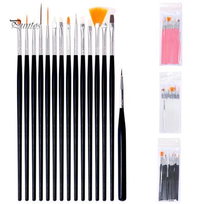 Puntos Nail Art Maniküre Werkzeug 15Pcs/Set Pro Dotting Drawing Pen Polnische Make-up Pinsel s