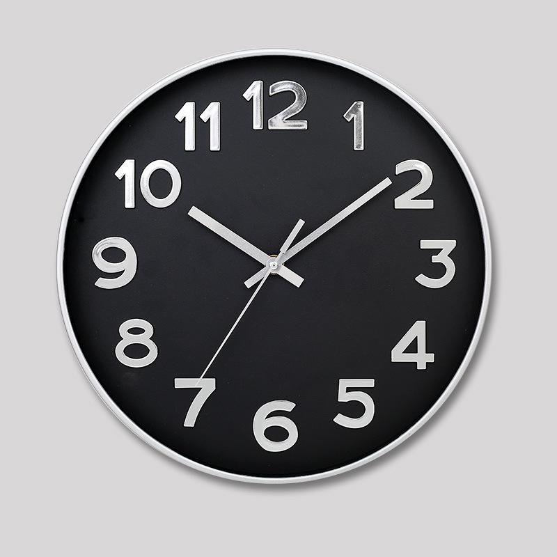 12 Zoll 30CM Leise Wanduhr, Kreativ und Modisch, Dreidimensionale Digitale Minimalistische Uhr für Zuhause Wohnzimmer