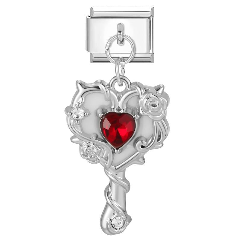 Fashion Magic Wand Heart Sun Baseball Rugby Pendant Italian Charm Link Fit 9mm Stainless Steel Bracelet DIY Making for Men Women