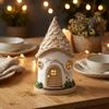 HouseShaped Solar Light Shingle SunPowered Roof Storybook Cottage Glowing for Lawn