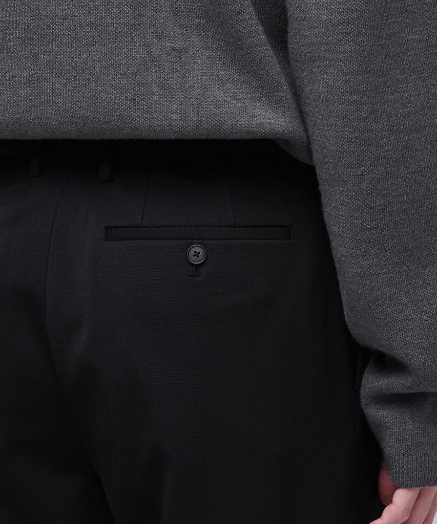 MUSINSA STANDARD Heavyweight Fleece-Lined Real Wide Hidden Elastic Waist Slacks [Black]