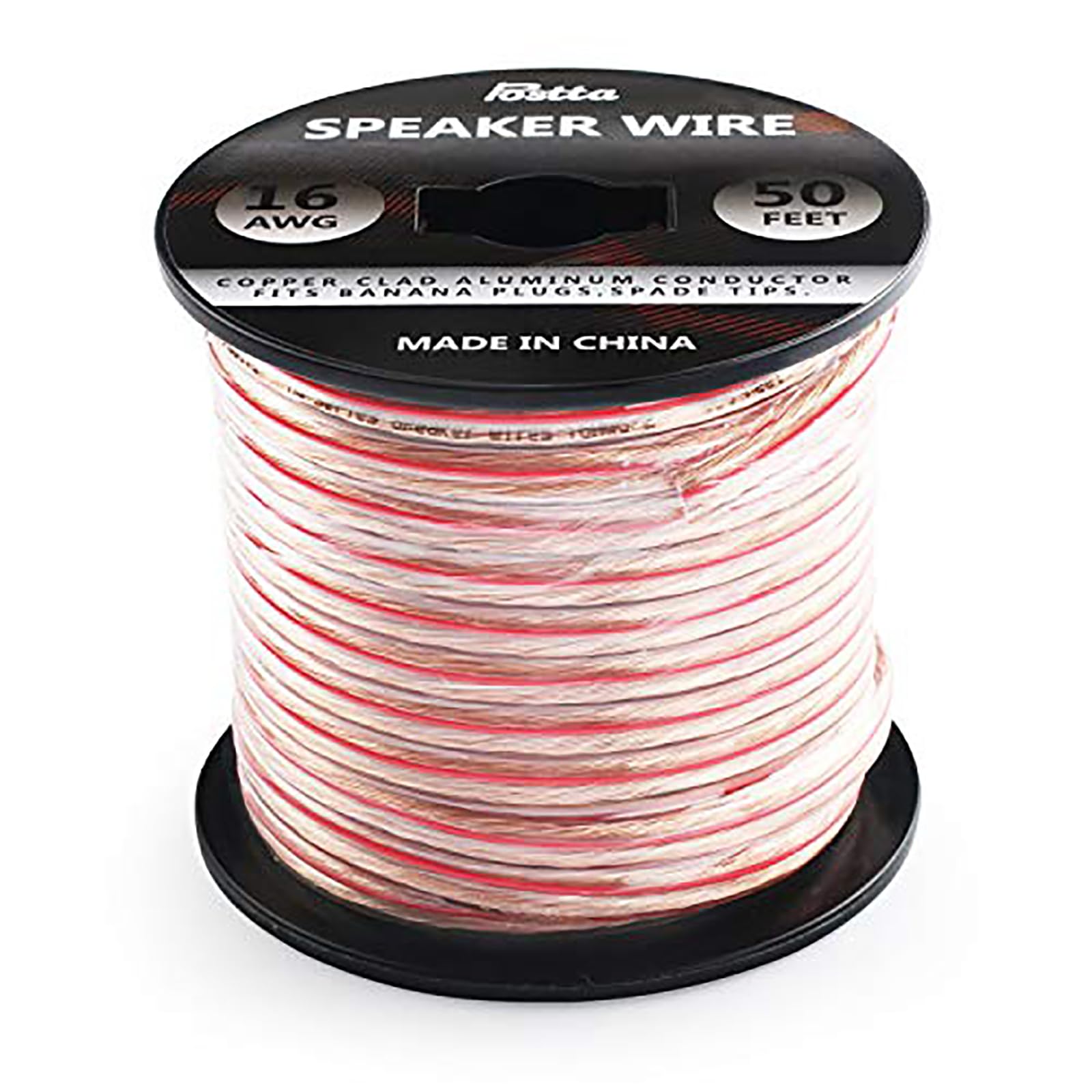 

Postta Speaker Cable Pure Copper Speaker Wire Oxygen Free Copper 16 Gauge 15m (OFC)