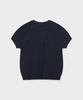 Geulleondeun Plump Short-Sleeve Knit Sweater (Ink Navy)
