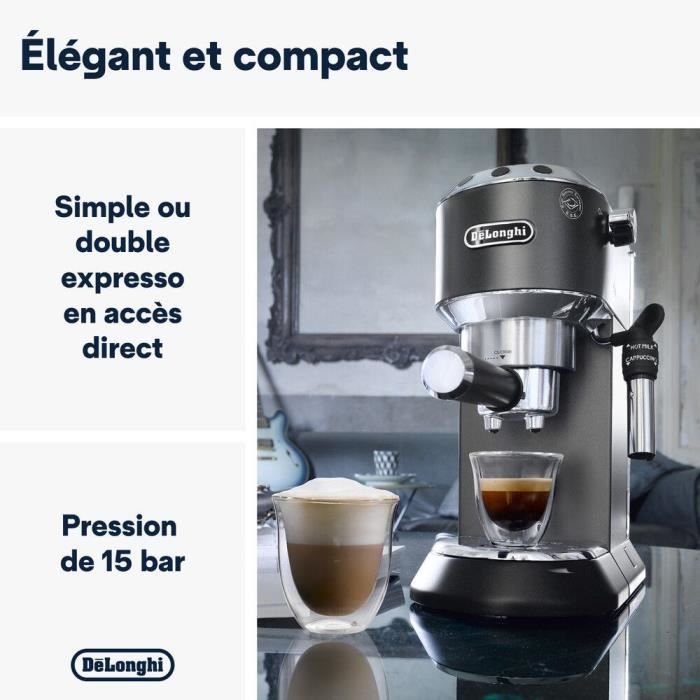 Machine expresso manuelle - de'longhi - dedica style - ec685.bk - noir