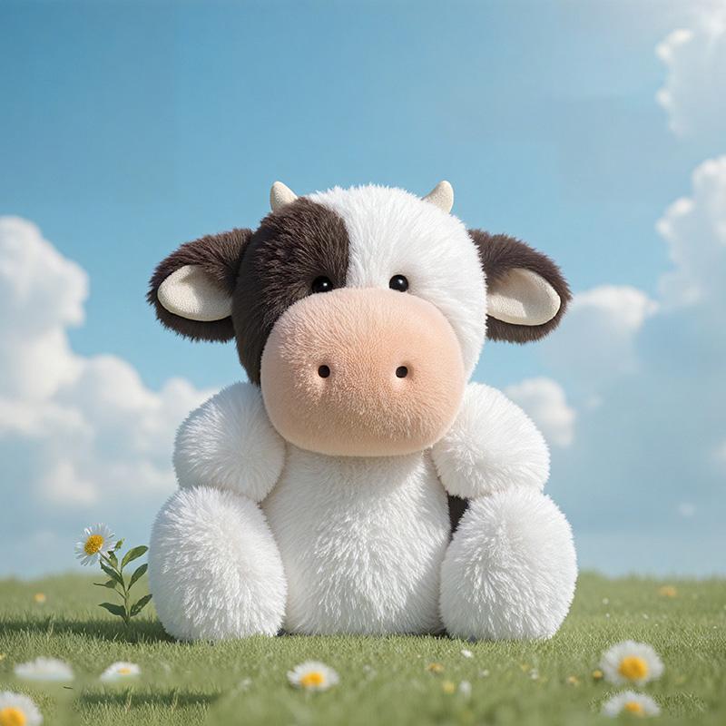 

Kawaii Milk Cow Stuffed Animal Doll Toy Cute Milk Cow Pillow Cartoon Stuffed Animal Toy Kids Appease Toys Birthday Gift 26cm