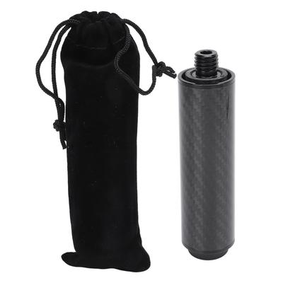 Billiard Pool Cue Extender 4 Inch Carbon Fiber Pool Cue Extension Stick with Rubber Rear Plug for