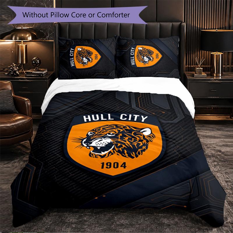 Hull FC Muster Mikrofaser 3-teiliges Bettwäscheset Dekor Bettbezug-Set Für Schlafzimmer Heimgebrauch