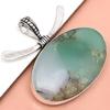 Chrysoprase Gemstone Handmade Women's Unisex Silver Jewelry Pendant 1.75