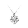 Pinwheel Necklace: Rotatable Rhinestone Titanium Clavicle Pendant for Women