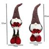 Christmas Decorations Stretch Knitted Faceless Doll Standing Figure Santa Claus Doll Ornaments