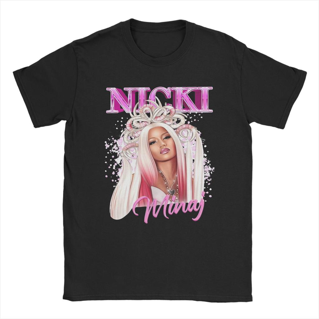 Nicki Minaj Queen of Rap T Shirts Rapper Singer Music Pure Cotton Clothes Funny Short Sleeve Round Neck Tees Printed TShirt