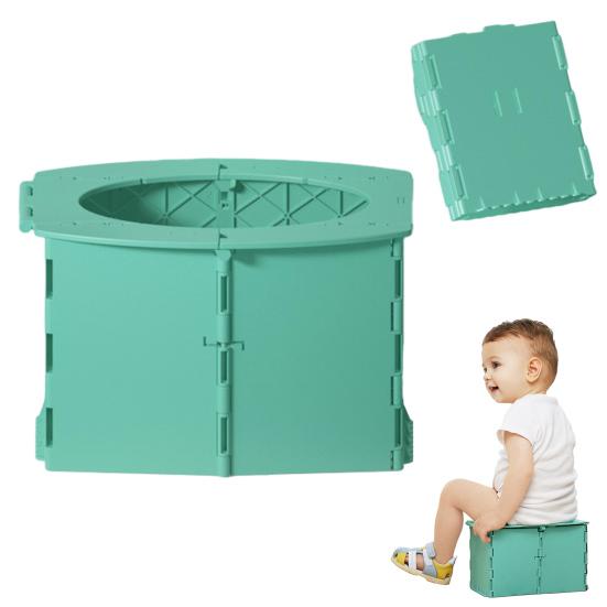 Portable Potty Seat Foldable Design One-Step Setup Kids Toilet Seat with Cleaning Bags Supports Up to 50KG Potty Chair