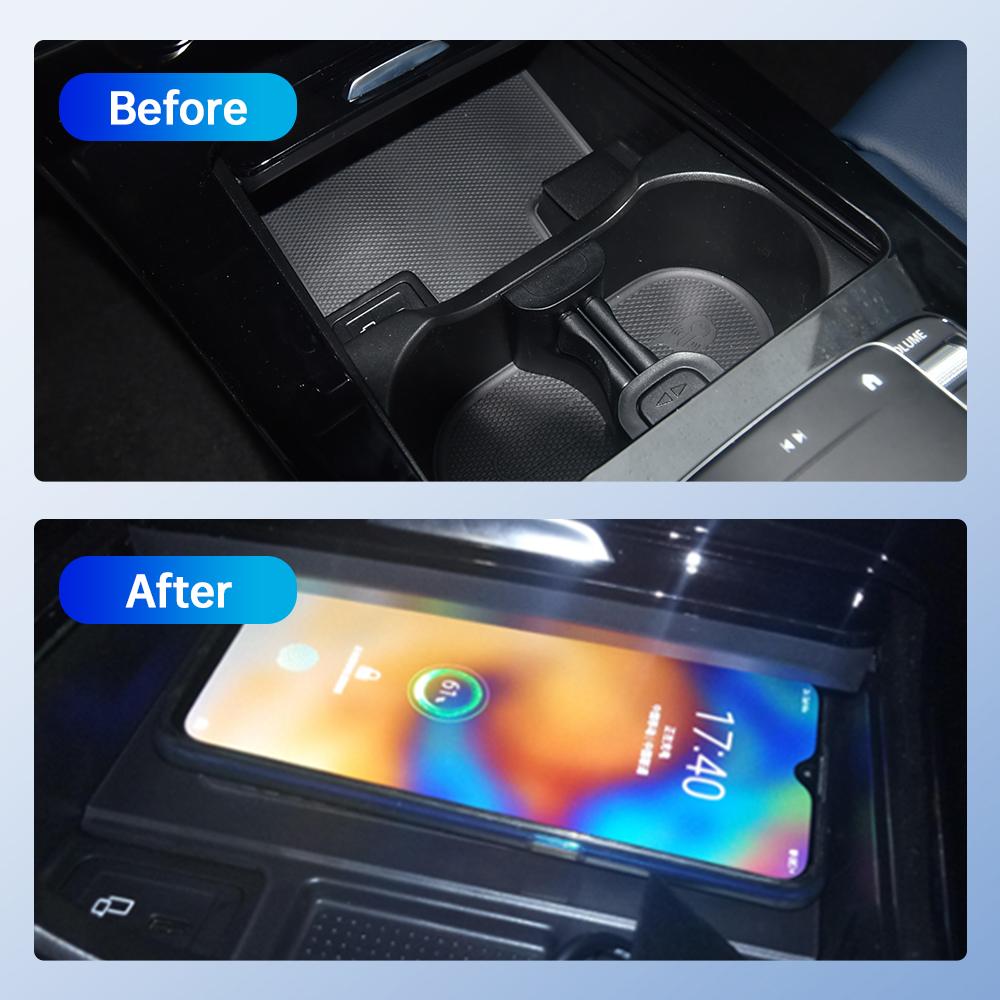 For Benz A-Class W177 W247 A180 A200 AMG A35L B-Class B200 GLA GLB CLA 2019 2020 15W fast Car Wireless Charger cars accessories