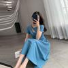 Slim Dress Women Summer French Sweet Fashion Waist Slimming Long Dress