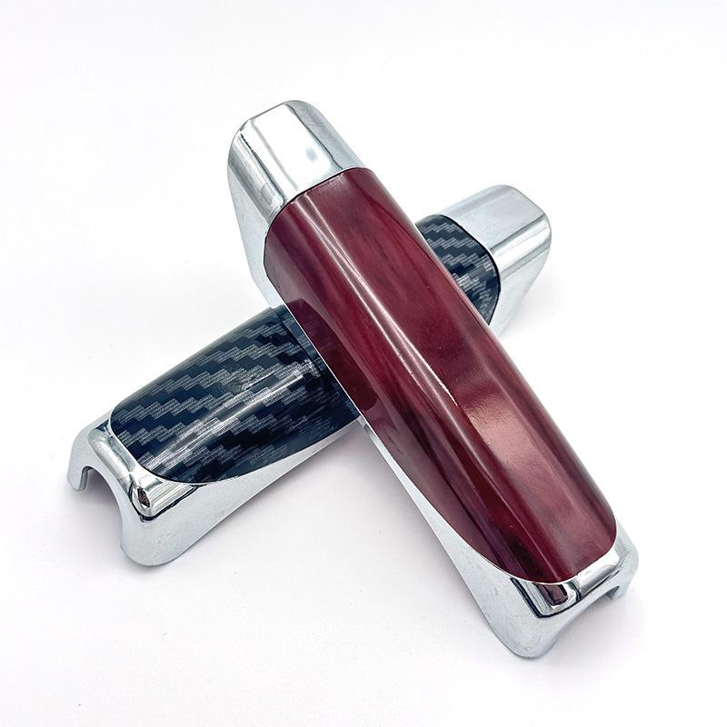 Carbon Fiber Peach Wood Handbrake Cover: Decorative Sleeve & Protector for Car Modifications
