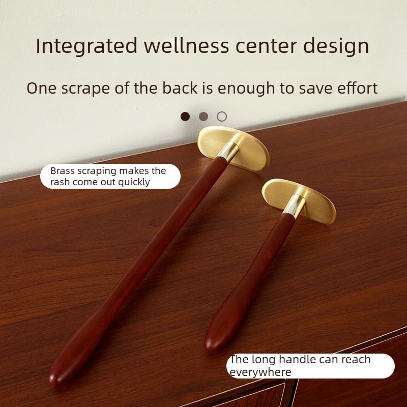 New Pure Copper Gua Sha Tool Ergonomic Scraping Board Easy Self Gua Sha On Back Neck Shoulder Full Body Muscle Relaxation Health