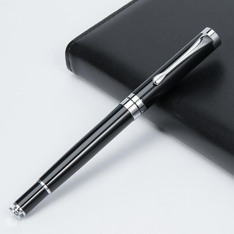 1 Piece Metal Roller Ballpoint Pen Stationery High-end business signature pen чёрный