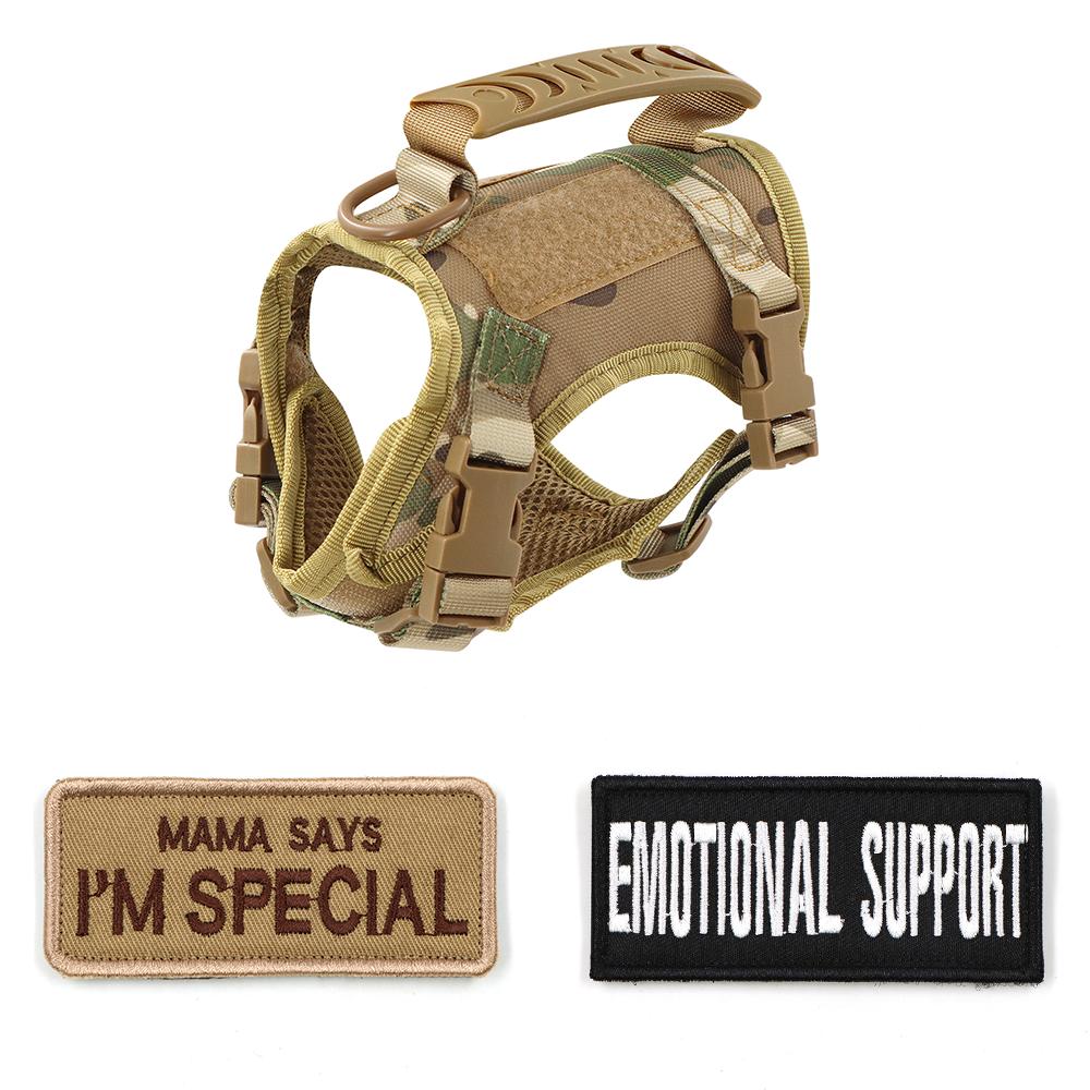 Tactical Pet Chest Harness with Traction Rope Set Universal Anti Slip for Cats and Dogs Paired with Personalized