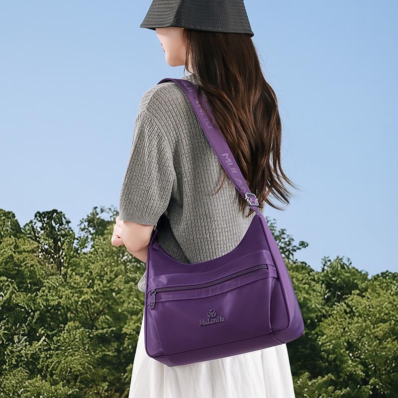 Lightweight Shoulder Bag Multi-compartment Small Square Bag Large Capacity Commuter Crossbody Bag
