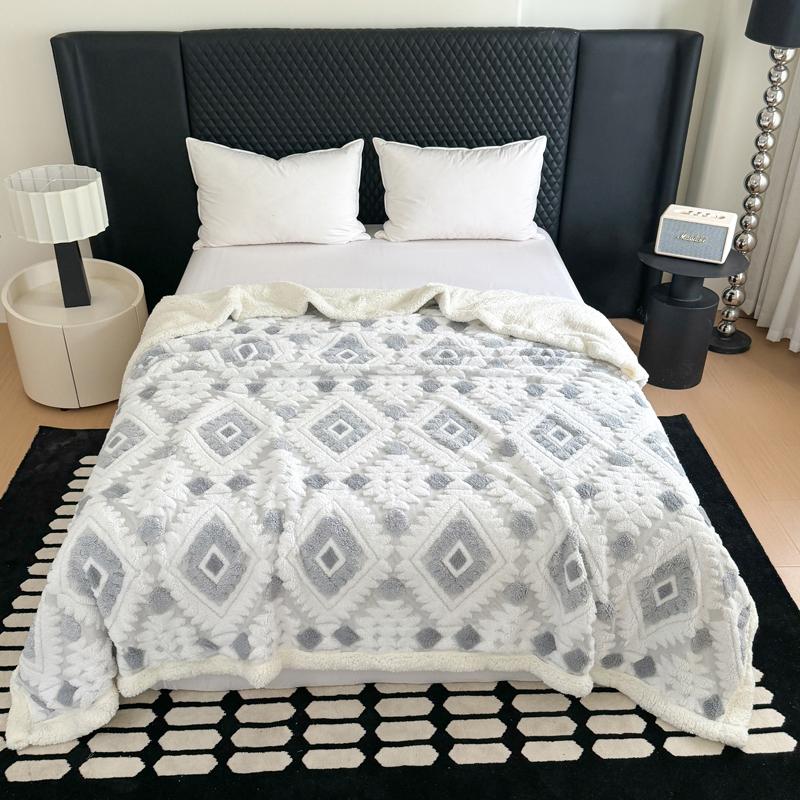 Thick Tafu Velvet Blanket Warm Lamb Wool Thow Blanket for Winter Double-layer Coral Fleece Office Blanket Plaids Sofa Queen Size