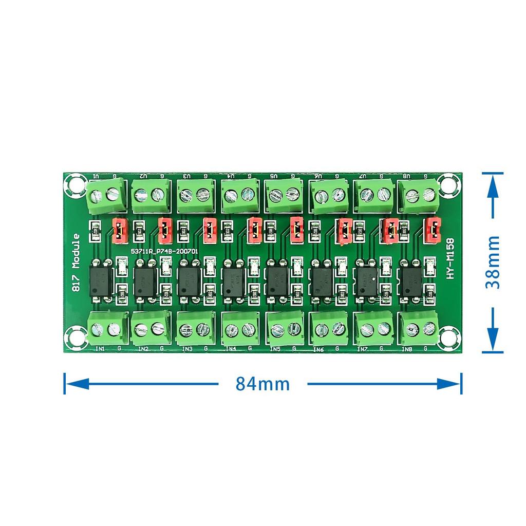 PC817 1 2 4 8 Channel Optocoupler Isolation Board Voltage Converter Adapter Module 3.6-30V Driver Photoelectric Isolated Module for daily use