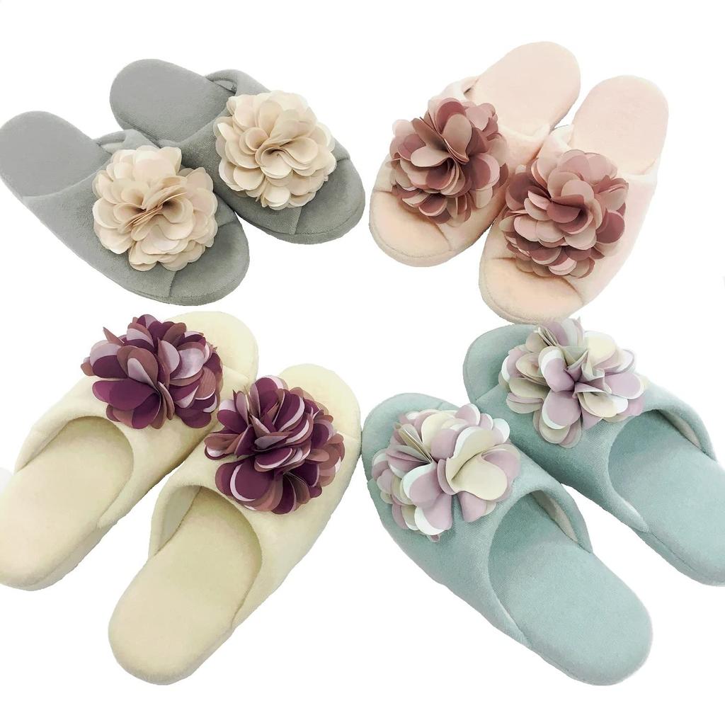 Senko Comfort Slippers with Floral Cotton Arched Cup Relaxed 91897 S.D.S. Motif, Pink, Approx. 25.5cm, Fabric, Sole, Shape, Fit,