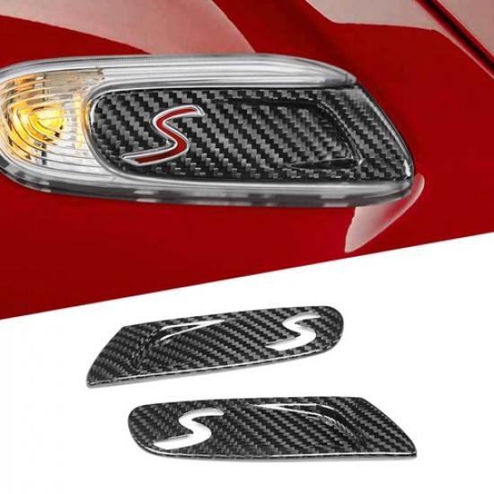 2pcs Dry Carbon Fiber Side Fender Panel Cover for Mini Cooper S F55 F56 2014-19