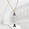 Cute Exquisite Colorful Fish Pendant Necklaces For Women Girls  Stainless Steel Necklace Summer Beach Jewelry Gift