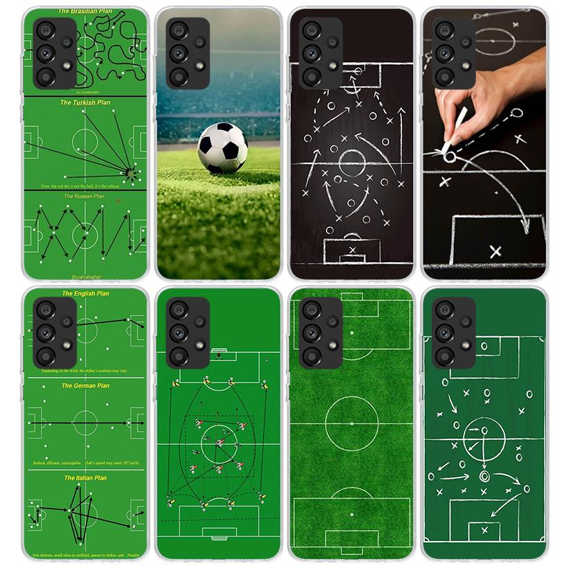 Football Soccer Tactics Time Phone Case For Samsung Galaxy A12 A52S A42 A32 A22 A51 A50 Note 20 Ultra 10 S10 Plus A71 A70 A31 A3