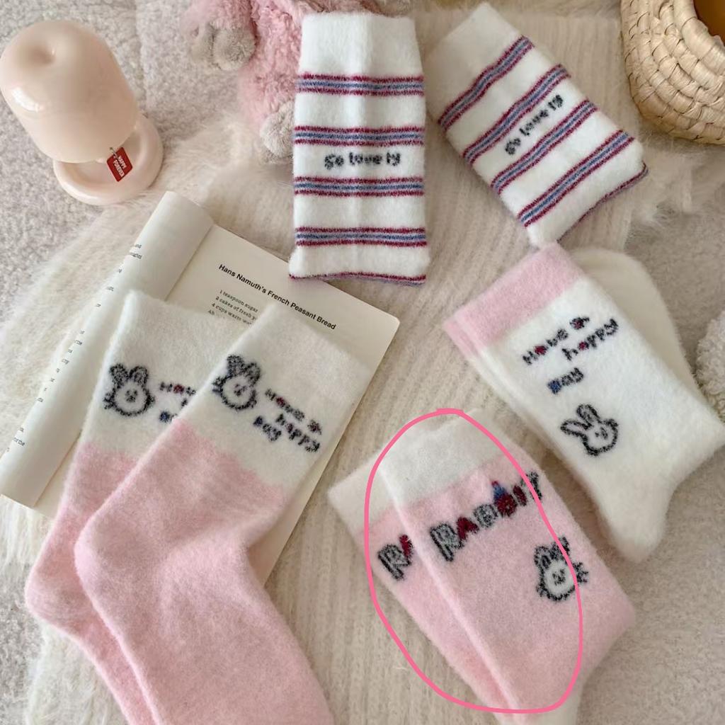 Floral Socks Women'S Medium Tube Socks Spring And Autumn Cotton Socks Tide Contrasting Lace Stockings Stacking Socks
