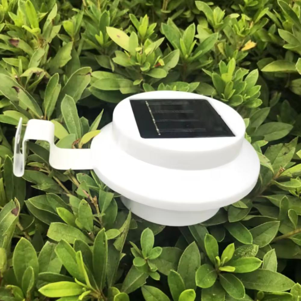 Solar Fence Lights Outdoor Solar Powered Lamps Waterproof LED Gutter Lights for Yard Garden Pathway Lighting Scene Night View