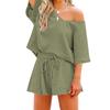 Womens 2 Piece Sets Short Sleeve Tops With Shorts 2 Piece Casual  Outfits