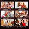 Kit de construction Bouquet de Roses Ensemble de Décoration de Fleurs Artificielles 458 Pièces Rose Rouge Romantique Cadeau Pour la Fête des Mères la Saint-Valentin