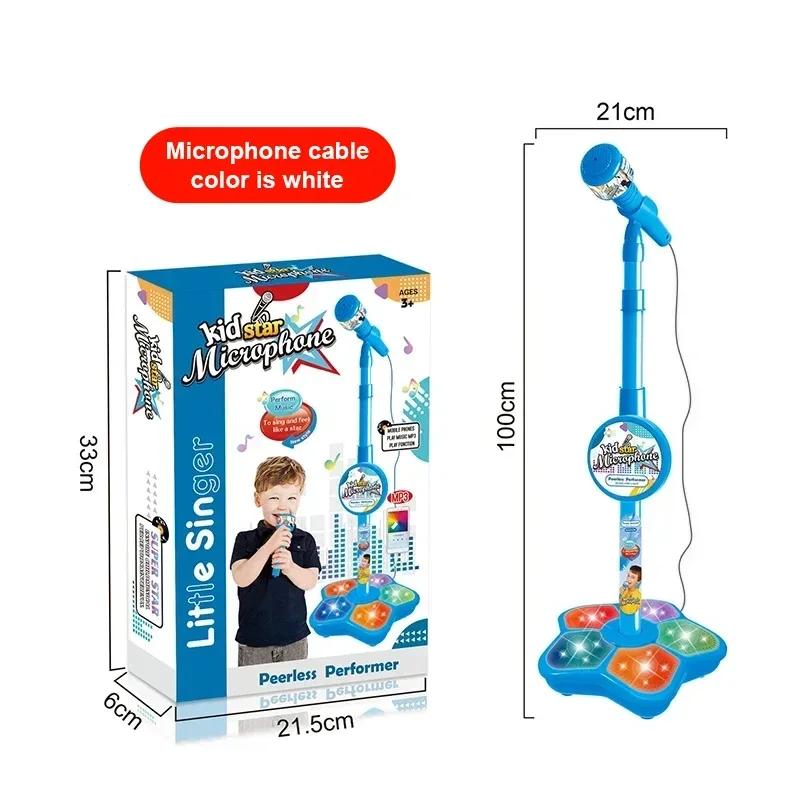 Kids Toys Karaoke Microphone with Stand Singing Song musical instruments Toys with Light Educational development games Children