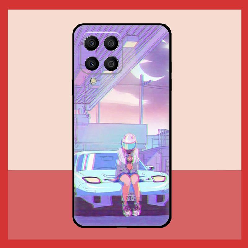 JDM Vaporwave Glitch Anime Case For Samsung Galaxy M11 M31 M14 M34 M54 M12 M32 M52 M15 M13 M06 M16 M36 M56 M53 M35 M55