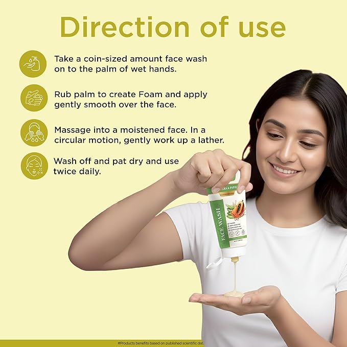 Multani Naturals Aloe Vera & Papaya Face Wash 100 Ml Pack Of 1 Herbal Gentle Cleanser For Hydration Unisex Skincare