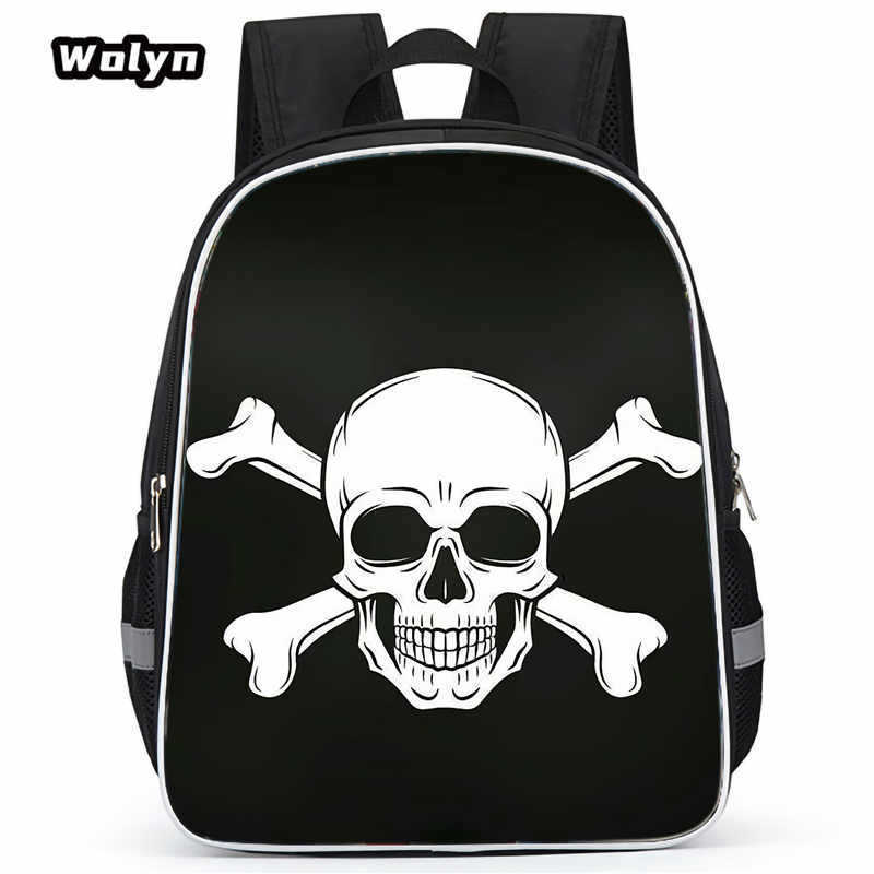 Skull Series Peripheral Animation Printing Backpack Student Bag Support