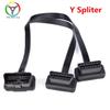 30CM OBDII Extension Dual Connector Y Splitter OBD OBD2 16PIN Male to Female Connection Flat+Thin as Noodle ELM327