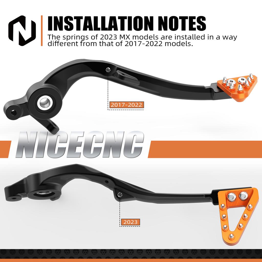 For KTM EXC 300 TPI EXCF 450 SX 125 SXF 250 SXF 450 XC XCF XCW Six Days 2017-2025 Forged Brake Pedal Lever For Husqvarna TE 300
